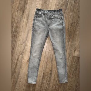 Express Jeans Stonewash Grey High Rise Jeggings Skinny Jeans Stretch